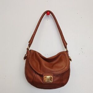 Compact Rose Pink Longchamp Accessory Bag with Lime Green